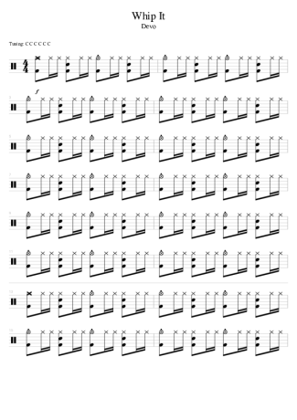 Devo  score for Drums