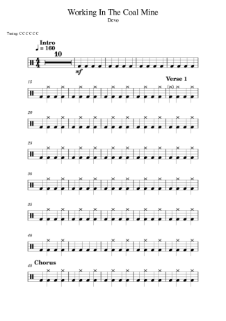 Devo  score for Drums