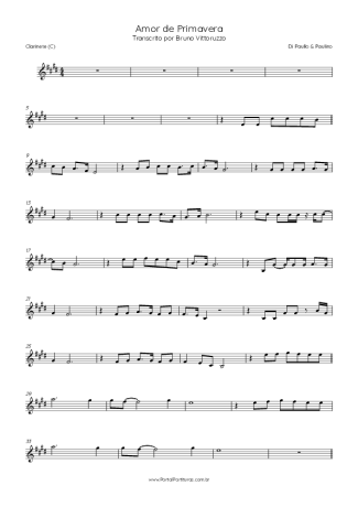 Di Paullo e Paulino  score for Clarinet (C)