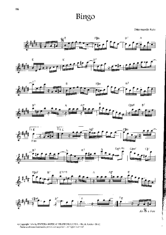 Dilermando Reis  score for Flute