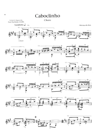 Dilermando Reis  score for Acoustic Guitar