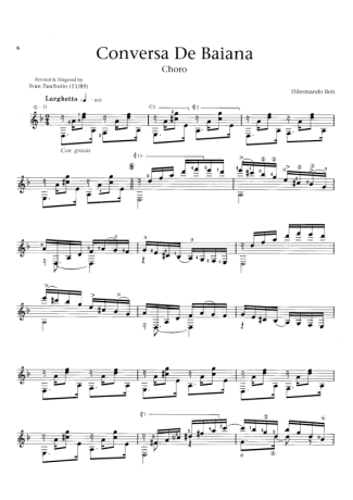 Dilermando Reis Conversa De Baiana score for Acoustic Guitar