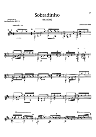 Dilermando Reis Sobradinho score for Acoustic Guitar