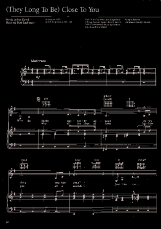 Dionne Warwick  score for Piano