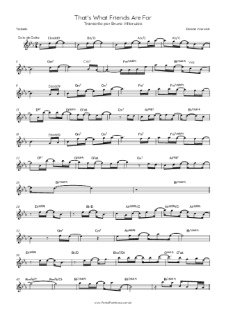 Dionne Warwick  score for Keyboard