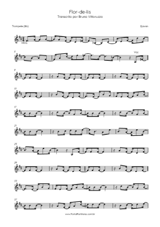 Djavan  score for Trumpet