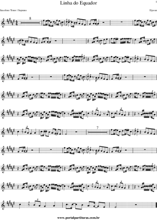 Djavan  score for Clarinet (Bb)