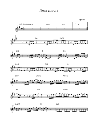 Djavan  score for Clarinet (Bb)