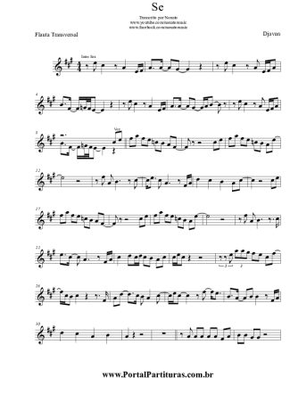 Djavan Se score for Flute