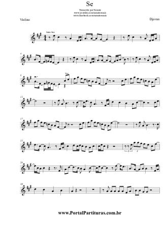 Djavan Se score for Violin