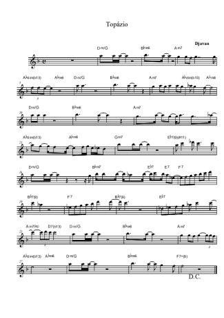 Djavan  score for Clarinet (Bb)