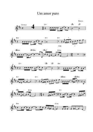 Djavan  score for Clarinet (Bb)