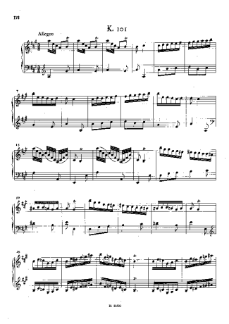 Domenico Scarlatti  score for Piano