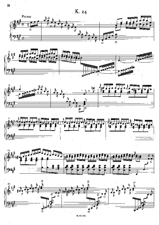 Domenico Scarlatti  score for Piano