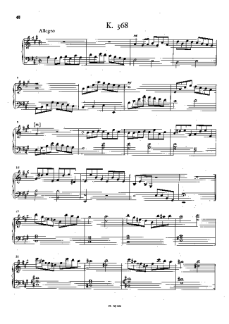 Domenico Scarlatti  score for Piano