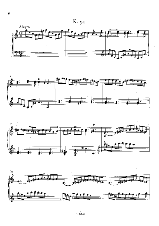 Domenico Scarlatti  score for Piano