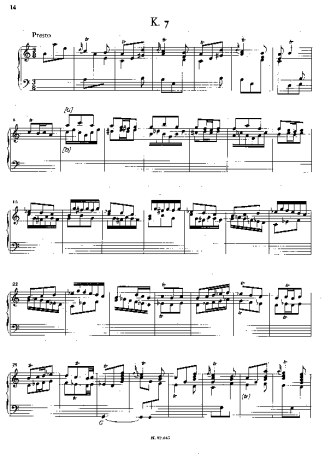 Domenico Scarlatti  score for Piano