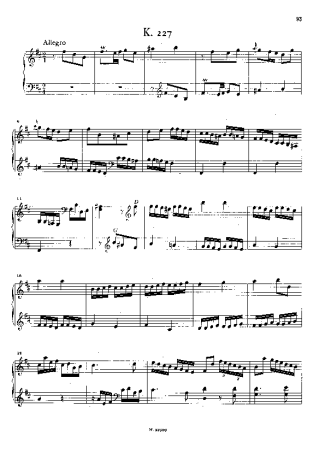 Domenico Scarlatti  score for Piano