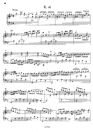 Domenico Scarlatti  score for Piano