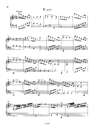 Domenico Scarlatti  score for Piano