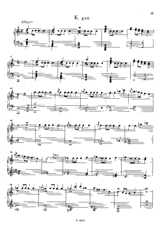 Domenico Scarlatti  score for Piano