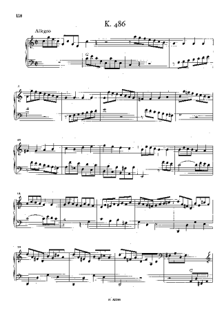 Domenico Scarlatti Keyboard Sonata In C Major K.486 score for Piano