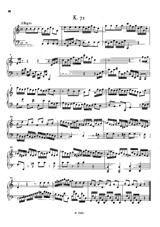 Domenico Scarlatti  score for Piano