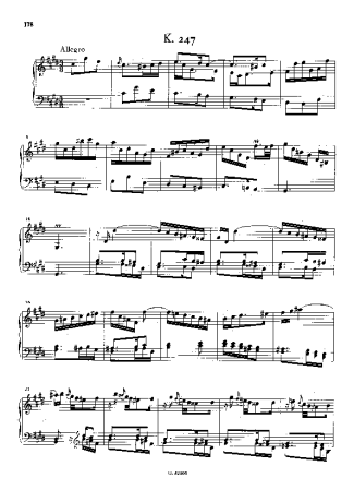 Domenico Scarlatti  score for Piano