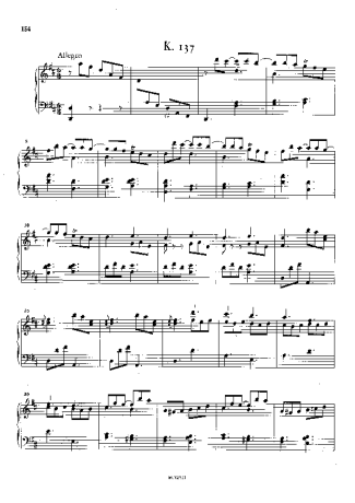 Domenico Scarlatti  score for Piano