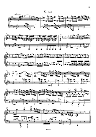 Domenico Scarlatti  score for Piano