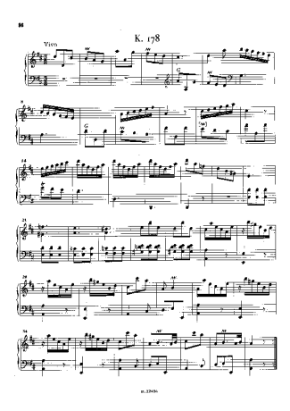 Domenico Scarlatti  score for Piano