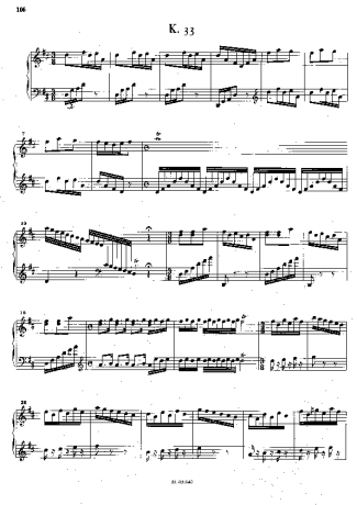 Domenico Scarlatti  score for Piano