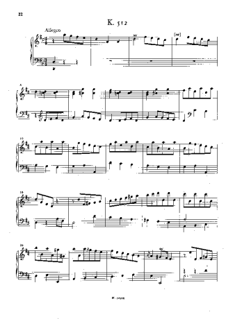 Domenico Scarlatti  score for Piano