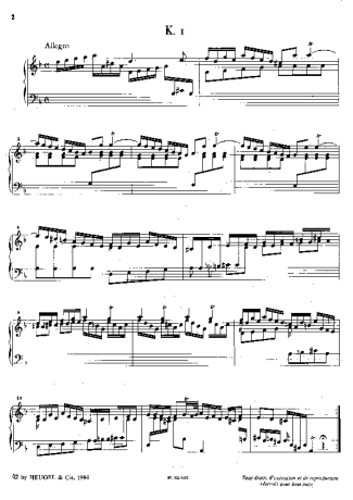 Domenico Scarlatti  score for Piano