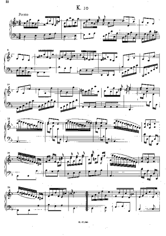 Domenico Scarlatti  score for Piano