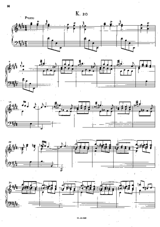 Domenico Scarlatti  score for Piano