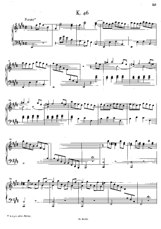 Domenico Scarlatti  score for Piano