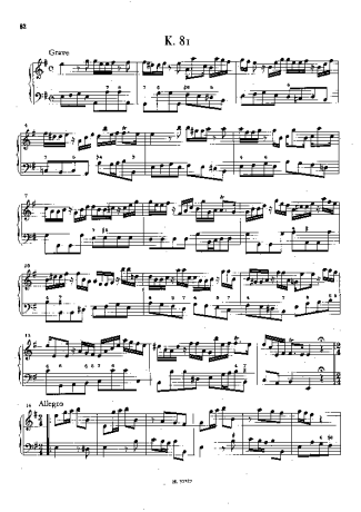 Domenico Scarlatti  score for Piano