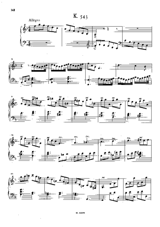 Domenico Scarlatti  score for Piano