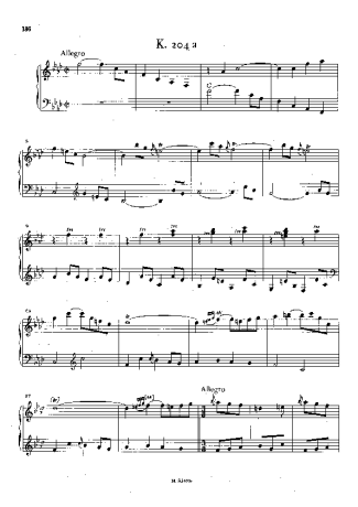 Domenico Scarlatti  score for Piano