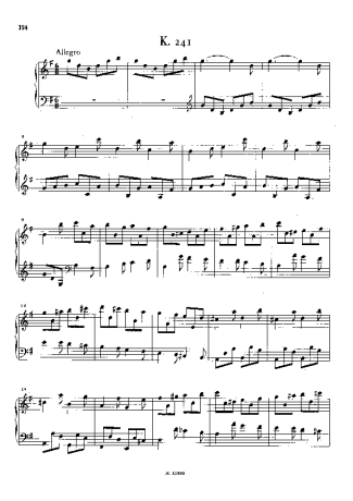 Domenico Scarlatti  score for Piano