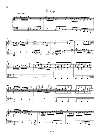 Domenico Scarlatti  score for Piano