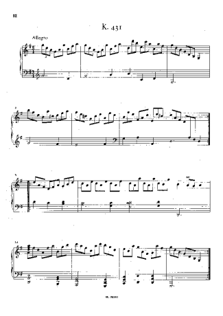 Domenico Scarlatti  score for Piano