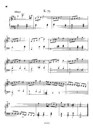 Domenico Scarlatti  score for Piano