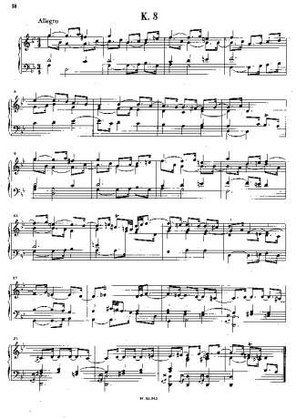 Domenico Scarlatti  score for Piano