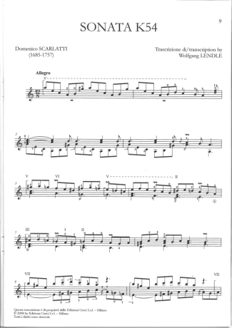 Domenico Scarlatti  score for Acoustic Guitar