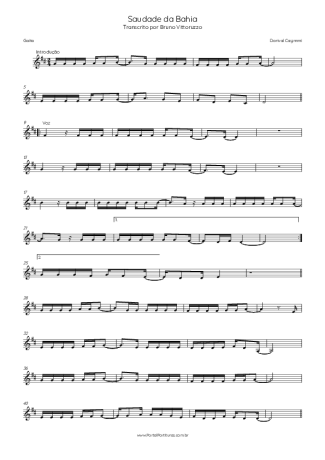 Dorival Caymmi Saudade Da Bahia score for Harmonica