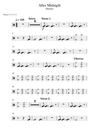 Dorothy  score for Drums