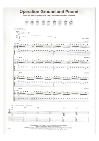 DragonForce Operation Ground And Pound score for Guitar