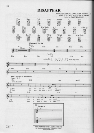 Dream Theater  score for Guitar